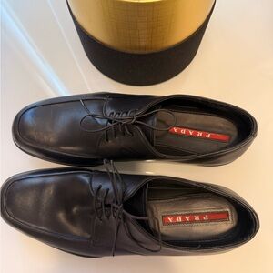Prada Men's Black Leather Shoes